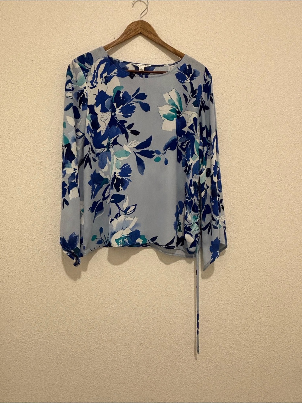 Counterparts Light Blue Floral Long-Sleeve Blouse